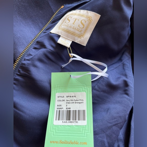 Sail to Sable NWT Silk Dress size 2 - Picture 7 of 8